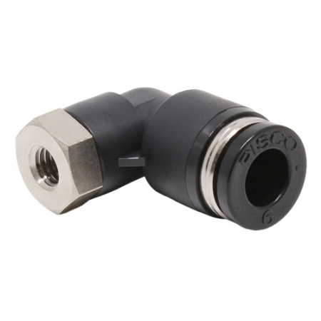 Đầu nối khí nén - khớp nối dạng khuỷu tay nữ Pisco PLF6-M5 Đầu nối khí nén - khớp nối dạng khuỷu tay nữ Pisco PLF6-M5